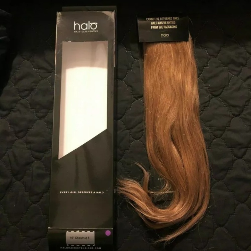Halo London Human Hair Extensions 16” Chestnut